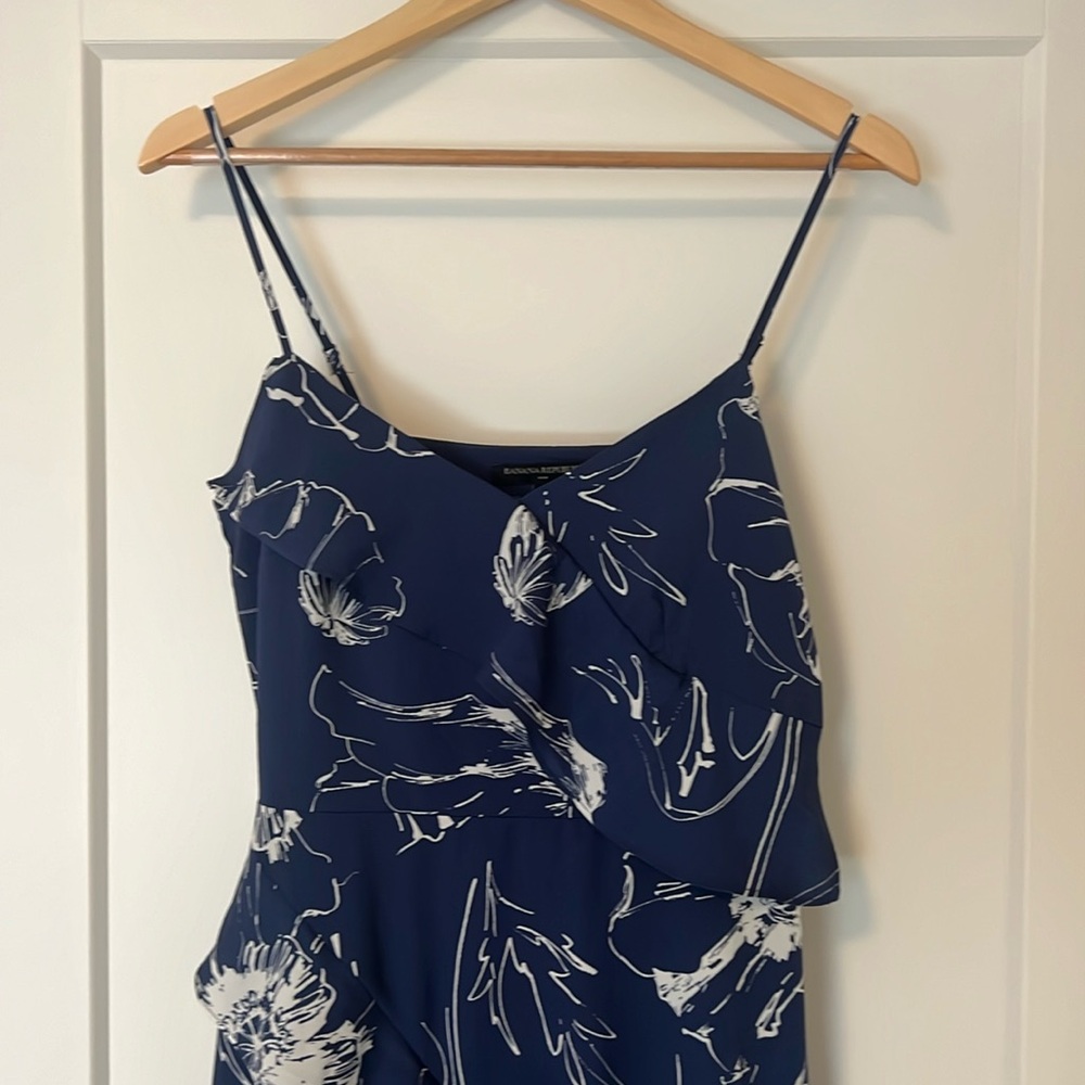 White floral banana republic dress, silk, size 4